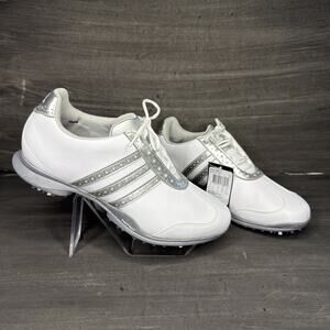 Adidas Women’s Golf Shoes New Driver Val S 671312 Leather White Silver size 9